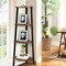 4 Tier Corner Shelf Ladder Bookcase Space Saving Storage Black Brown